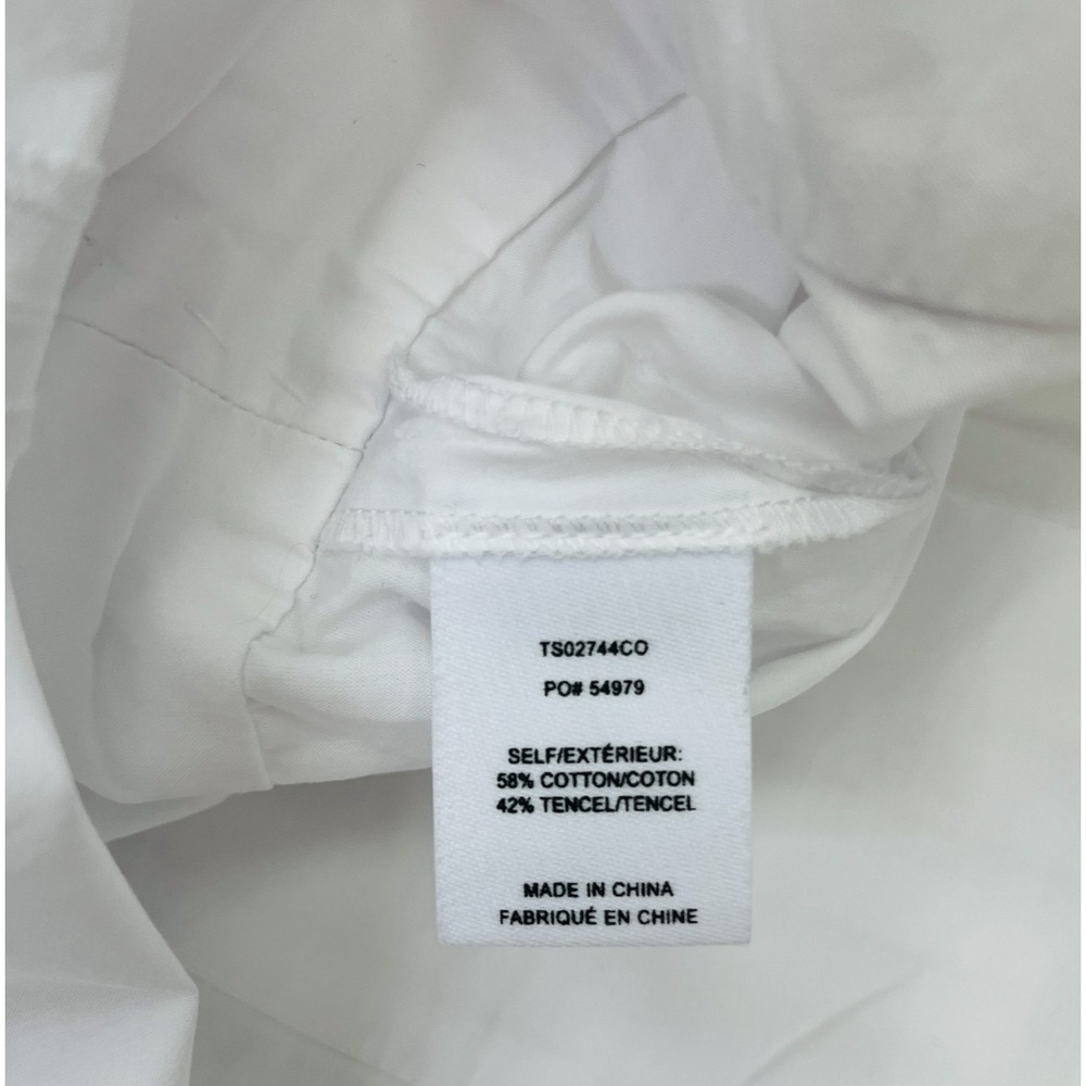 Derek Lam 10 Crosby NWD Noe Blouse Optic White Sz 16 Quiet Luxury - Picture 15 of 16